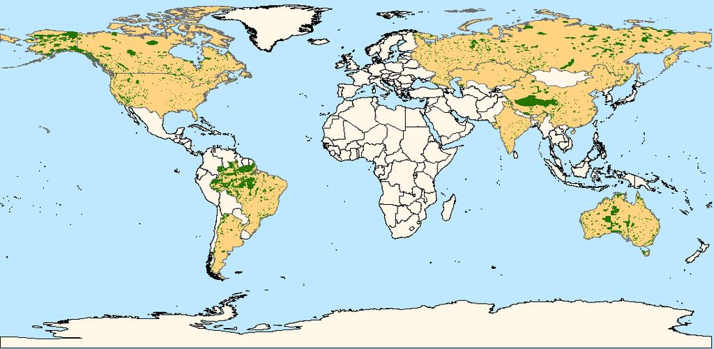 ÁREAS PROTEGIDAS TERRESTRES NOS 9 PAÍSES COM MAIS DE 2.