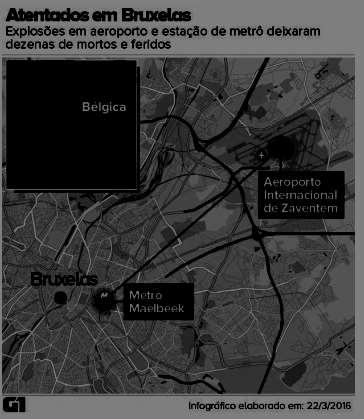 Escala do mapa: 1:15.000 Fonte: http://g1.globo.com/mundo/noticia/2016/03/aeroporto-de-bruxelana-belgicaregistra-explosoes.