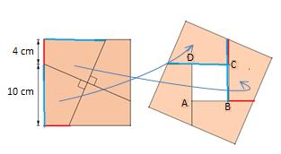 A seguir, dividimos o hexágono maior também em seis triângulos equiláteros e cada um desses triângulos em tros três menores, todos congruentes ao triângulo de sobreposição.