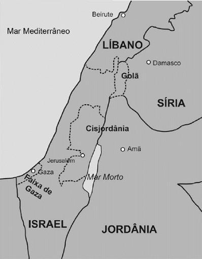 Questão 11) Enem - Em 1947, a Organização das Nações Unidas (ONU) aprovou um plano de partilha da Palestina que previa a criação de dois Estados: um judeu e outro palestino.