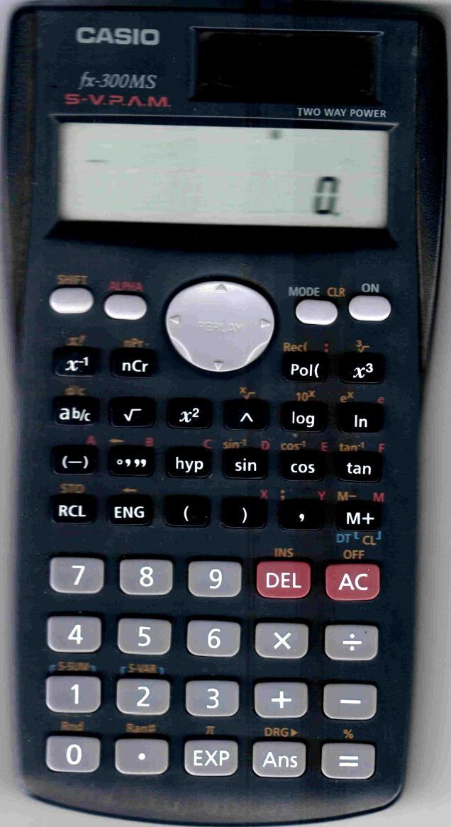 Como fazer na calculadora científica?