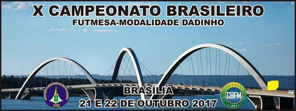 Futebol de Mesa Modalidade Dadinho, a ser realizada em Brasília.