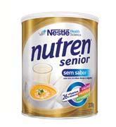 Nutren Senior Pó Defi nição do produto Nutren Senior é o suplemento nutricional da Nestlé que contém uma combinação exclusiva de cálcio, proteína e vitamina D, nutrientes ess enciais que auxiliam na