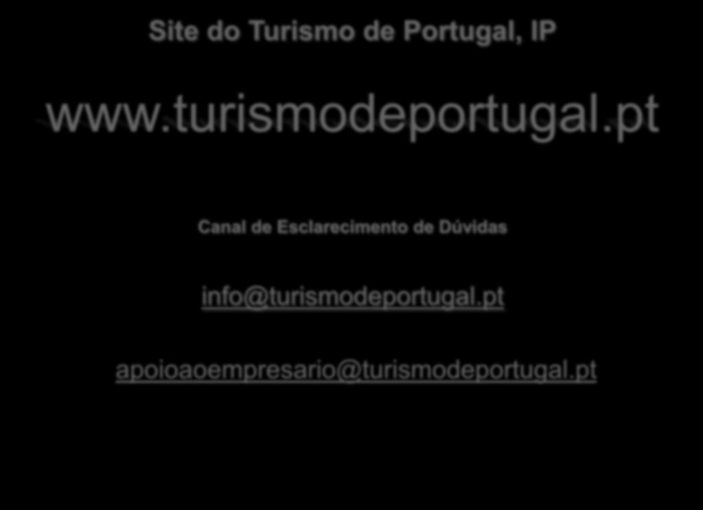 Site do Turismo de Portugal, IP www.turismodeportugal.