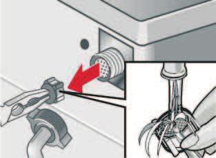 Não subir para cima da máquina de lavar roupa. Não se apoiar no óculo aberto. Não tocar no tambor se este ainda estiver a rodar. Cuidado ao abrir a gaveta do detergente com a máquina em funcionamento!