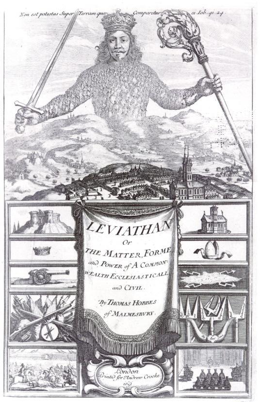 O Leviatã Thomas Hobbes O nome completo do livro é: Leviatã ou matéria, forma e poder de um estado eclesiástico e civil Publicado em 1651 Leviatã:monstro marinho