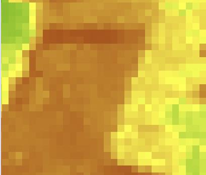 426 (42% inferior ao NDVI). Ou seja, fica evidente que o NDVI separa melhor os temas e mata no período da entressafra quando comparado ao EVI, particularmente por ocasião do pré-plantio da.