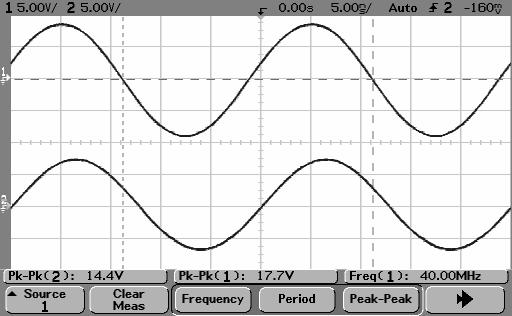 ANEXOS 2.4- LT com altura de 2cm e freqüência de excitação de 40 MHz Fig. 2.4.1- Distância = 10 cm; V1 = 17,7V; V2 = 14,4V.