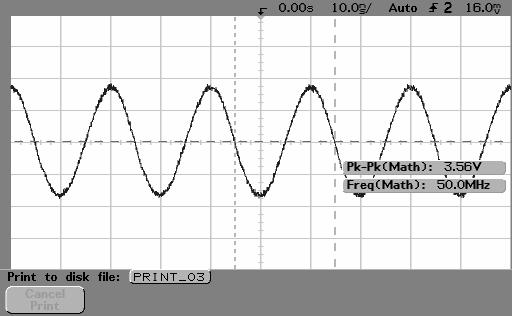 ANEXOS 4.5 - LT com freqüência de excitação de 50 MHz Fig. 4.5.1- Distância = 0 cm; V= 3,56 V.