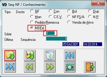 Caminho: Especiais>Especiais 1>Controle de Sequência>NF/Conh/Bol/Dup/Man/NP Preencha o tipo do documento MDFe, insira o nº da sequência e clique em