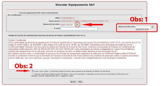 PASSO 5) Após clicar no botão enviar, será exibida uma tela com os dados informados.