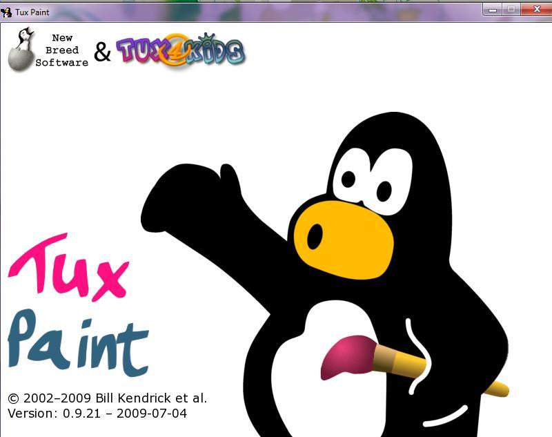 Este pode ser feito para os sistemas operativos Windows, Mas OS X e Linux. Figura 1. Página inicial do Tux Paint 2. Após o download iremos visualizar a página inicial do Tux Paint (fig.