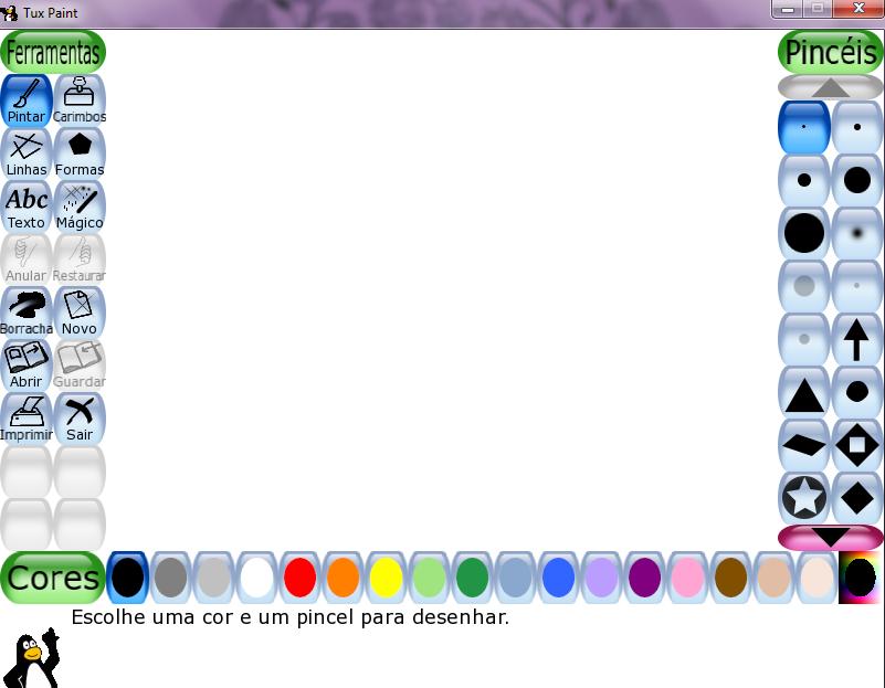 Figura 3. Interface do Tux Paint 4.