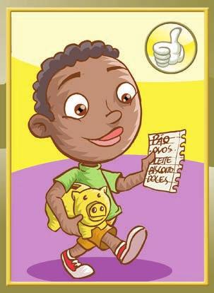Carta: Menino Lista de compras O menino pode ajudar os pais na economia da casa fazendo a lista