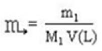 Relações entre C, T e M M = n V