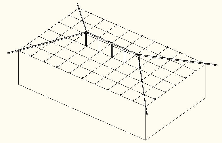 Item 3 : estrutura para telhado 4 águas (ou mais) Primeiramente determina inclinação correta para achar altura correta dos pontaletes e cumeeiras, essa inclinação deve ser calculada a partir do