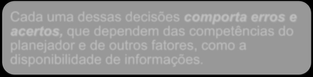 evolvendo análise, avaliação de alternativas e escolha