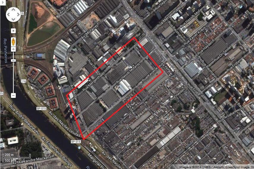 Figura 2.2 Foto de satélite da área de estudo Fonte: Google Maps 2.
