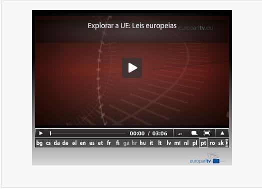 Explorar a UE: Leis europeias (video do Parlamento Europeu)! http://europa.eu/eu-law/decision-making/procedures/index_pt.htm! http://cdn1.