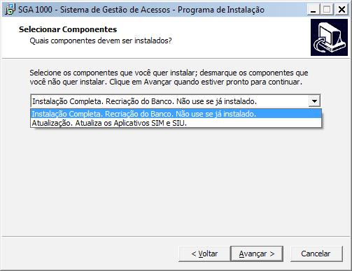 5 Passo: Neste passo selecionamos quais componentes serão instalados no seu computador.