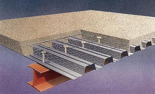 O uso do Aço na Arquitetura 4 Aluízio Fontana Margarido Formas de Interagir Vigas de Aço e Laje de Concreto (formando uma estrutura mista, onde se usa o concreto armado para resistir à compressão, e