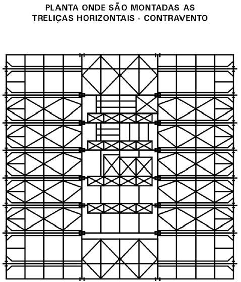 Para o comportamento conjunto das paredes enrijecidas (septos em treliça) é muito importante a ação da laje como viga horizontal.