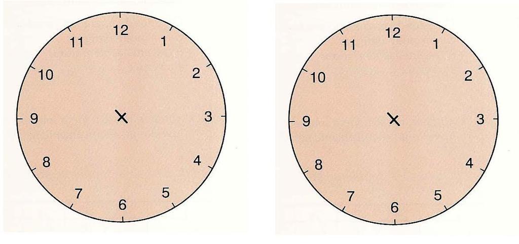 Nº 7 nº8 Relógio nº 5- meia hora (mais tarde que a hora actual) Relógio nº 6- três quartos de hora (mais cedo