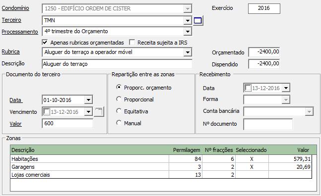 Esta é a despesa do Gecond criada no Gecond 3 após a importação: Receitas extraordinárias por receber As receitas extraordinárias passaram por uma transformação no Gecond 3.