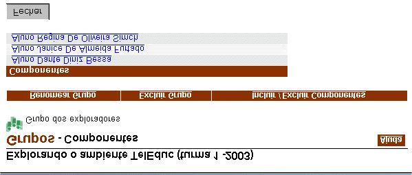 OBS: os alunos também podem criar grupos e incluir ou excluir componentes!
