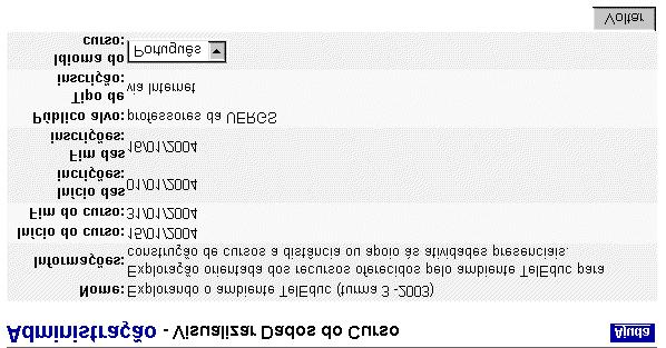 em Notificar novidades, o usuário poderá decidir se deseja receber as novidades sobre o curso através do seu email ou não (Figura