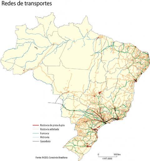 Mapa de conexão com informação