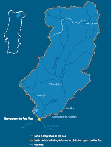 30 Análise Técnica Figura 3.1 - Mapa da Bacia Hidrográfica do rio Tua [40].