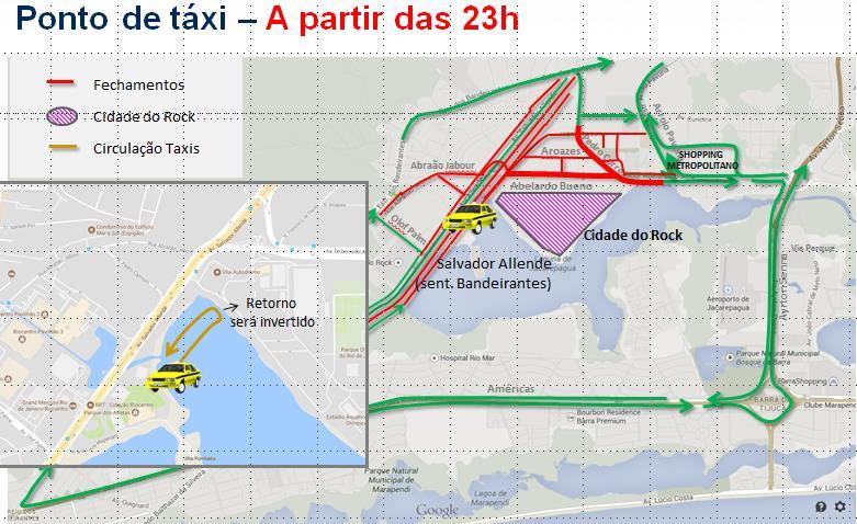 Transcarioca 881 Jardim Oceânico x Curicica (via Barra da Tijuca / Av. Lucio Costa) Bandeirantes, Retorno junto a Estação Pça. do Bandolim, Estr. dos Bandeirantes... IDA:...Av. Ayrton Senna, Anel Viário Pref.