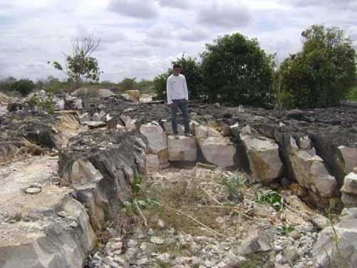 Az/horizontal) no calcário Jandaíra, Sítio Formigueiro Jaguaruana/CE (ANA-61; 638136, 9441433).