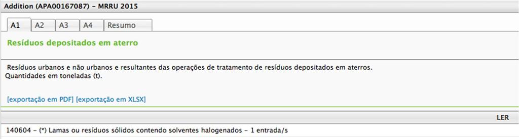 alterada, de forma a incluir uma listagem de todos os formulários relacionados com a categoria selecionada. Dentro do separador A, são visíveis separadores individuais para cada subcategoria.