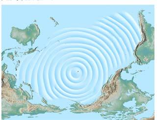 provocar ondas gigantescas, que são chamadas de Tsunamis.