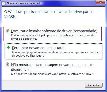 2.2 - Windows Vista Logo após a conexão do aparelho, será iniciado um