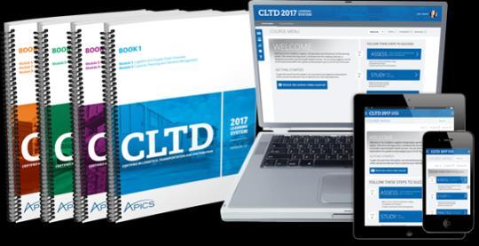 Certificação Apics CLTD O material didático do CLTD é dividido em 8 (oito) módulos com materiais impressos e uma ferramenta de estudo online (CLTD Learning System).