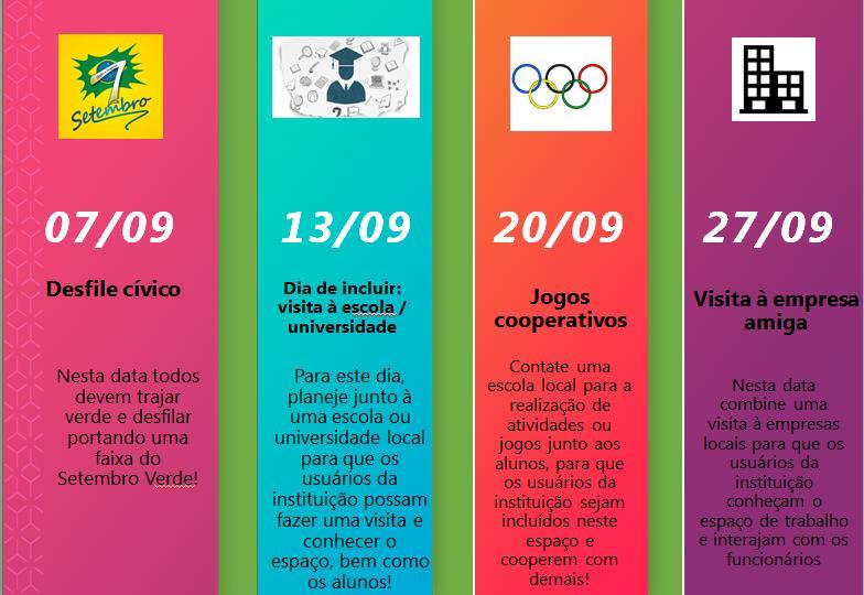 Neste ano de 2017 a Campanha está se tornando ainda mais forte. Obtivemos o apoio da Assembleia Legislativa do Estado de São Paulo (ALESP) que se iluminará na cor verde ao longo do mês de setembro.