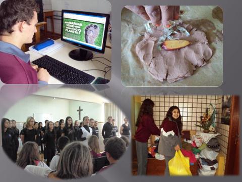 Começamos em casa e em nossa escola e espalhamos solidariedade e conscientização para todo o nosso planeta!