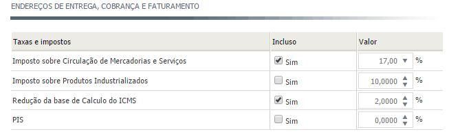 Após, os dados de impostos, endereços de data e entrega, cobrança e faturamento deverão ser informados: Os impostos do fornecedor possuem duas possibilidades, caso selecione sim para o Simples