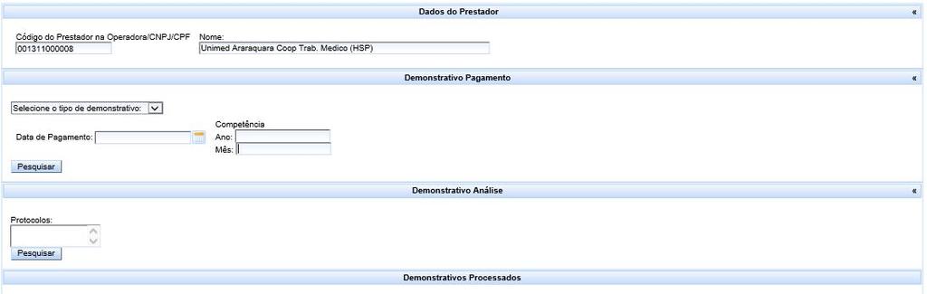 A seguinte tela será exibida: Demonstrativo Pagamento - Instruções: 1.