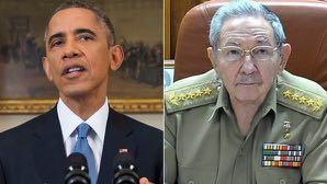 Barack Obama e Raúl Castro.