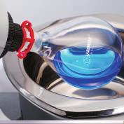500 cm²) com excelente efeito de resfriamento; Mecanismo de ejeção para fácil remoção do frasco de evaporação; O anel de vedação de mola dupla patenteado que é feito de