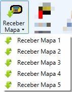 Figura 3- Botão "Receber Mapa" 17.2.8 Enviar mapa Este botão também possui um menu (Figura 4) que permite escolher em qual posição de memória será enviado o mapa (Mapa 1, 2, 3, 4 ou 5).