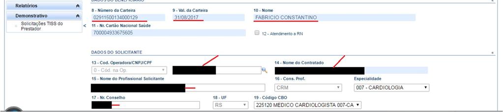 Registro de Procedimentos Já Autorizados: Clicar aqui, e procurar pelo número de senha