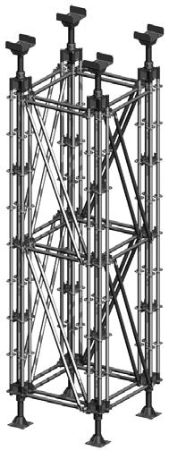 Empresa Projetos Produtos TORRES MP DE alta capacidade de carga No caso de cargas elevadas, podem-se utilizar estruturas de escoramento de alta capacidade de carga para as formas de lajes, de vigas