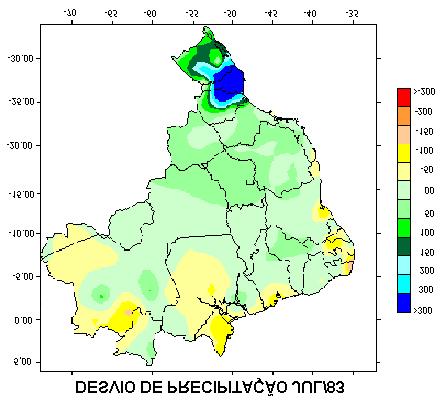 Principais dados da grande enchente de 1983 (fig.1). Duração da enchente= 31 dias (06 de julho a 05 de agosto).. Maior nível do rio Itajaí= 15,34 metros (09 de julho de 1983).