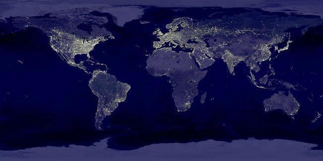 A Terra à noite: a luz presente no período noturno http://antwrp.gsfc.nasa.