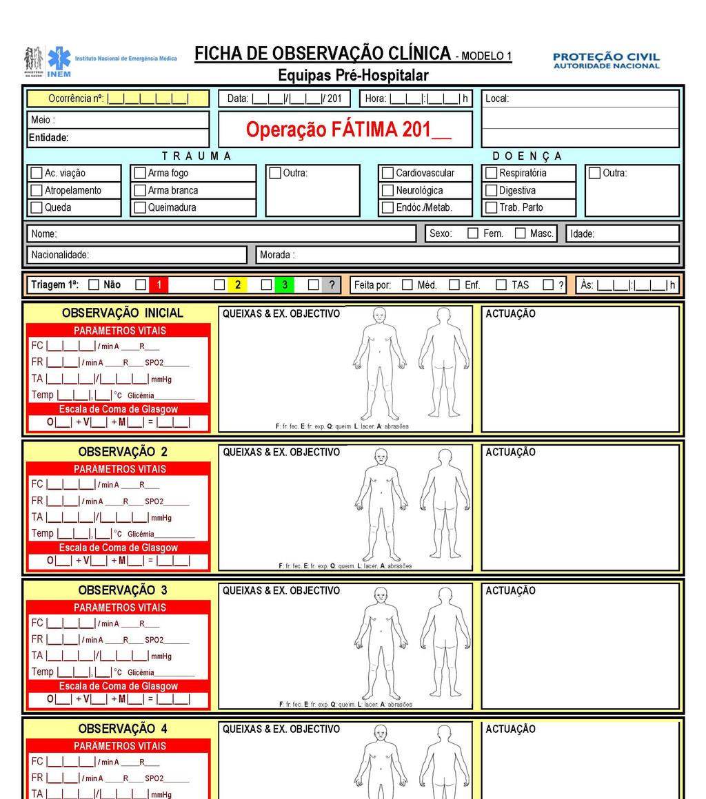 ANEXO 5 FICHA MODELO 1 1) Ficha Modelo 1 será, obrigatoriamente preenchida, em